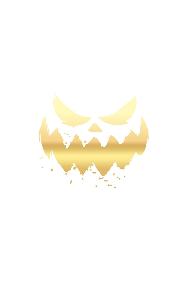 Scary Face Sticker 17X17 cm Gold