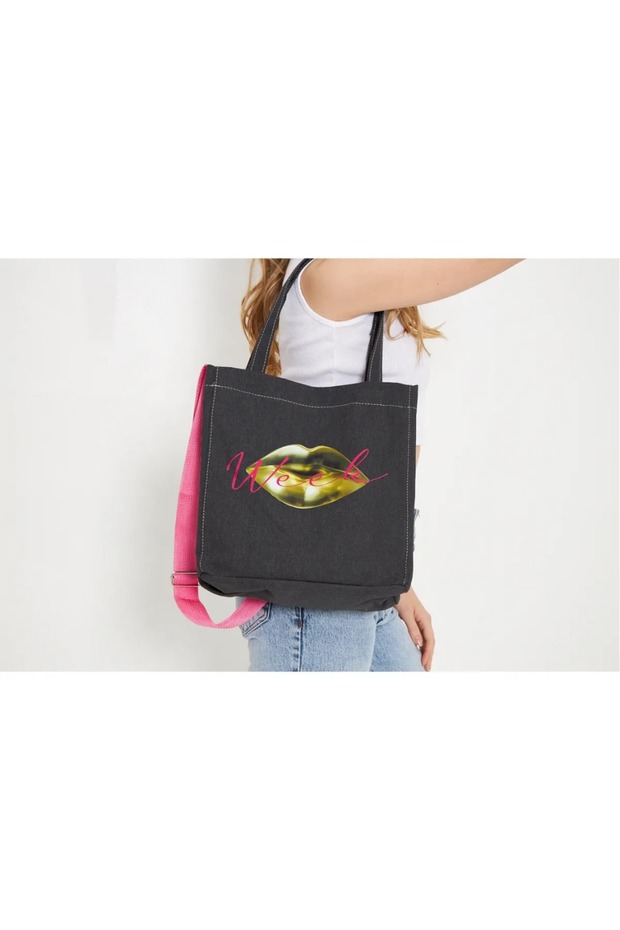 Week Printed Canvas Bag - 4