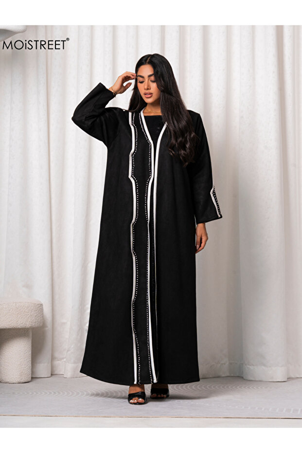 Handmade Suede Shamua Abaya