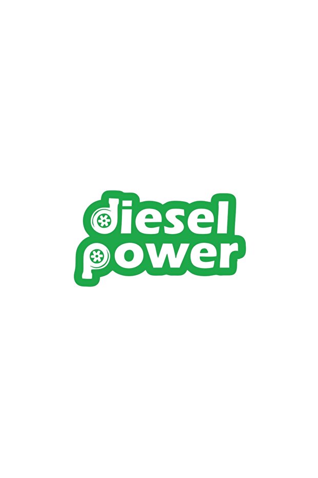 Diesel Power Sticker 17X17 cm Green