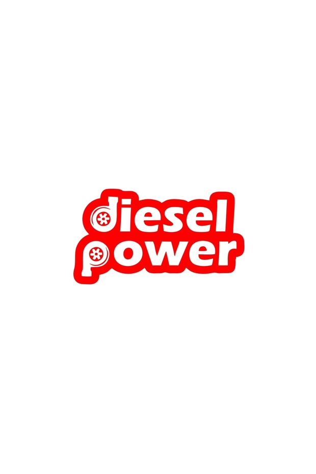Diesel Power Sticker 17X17 cm Red