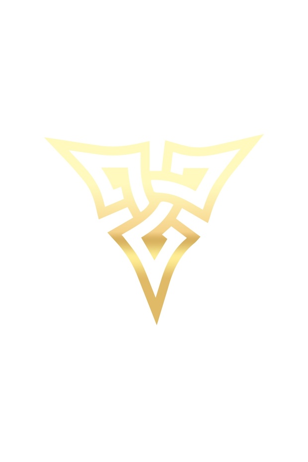 Nordic Power Symbol Sticker 17X17 cm Gold