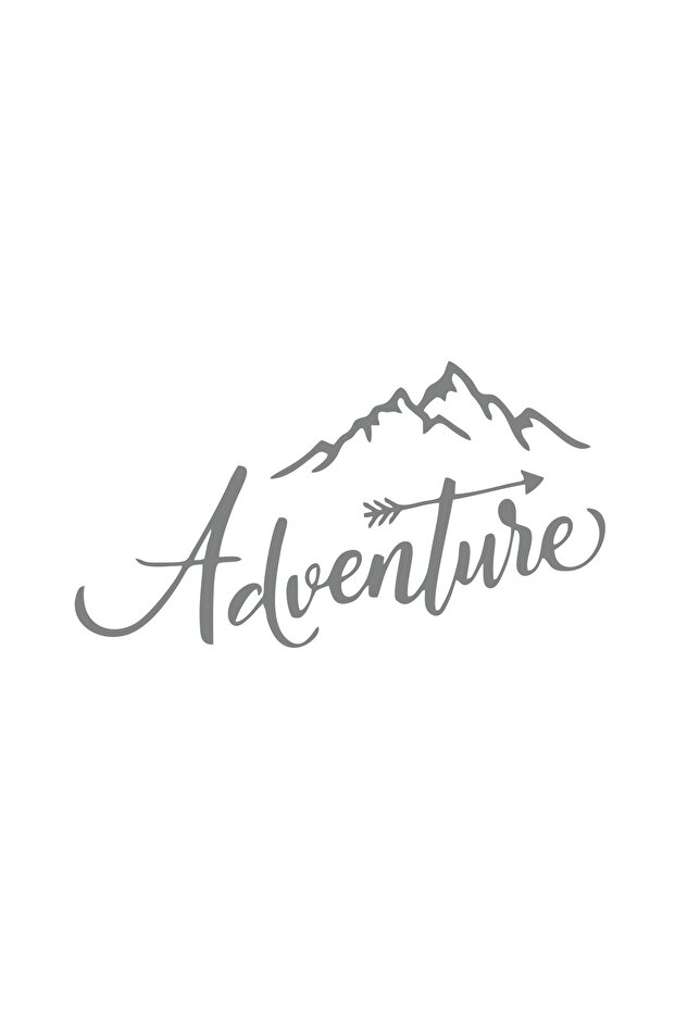 Adventure Mountain Sticker 17X17 cm Gray