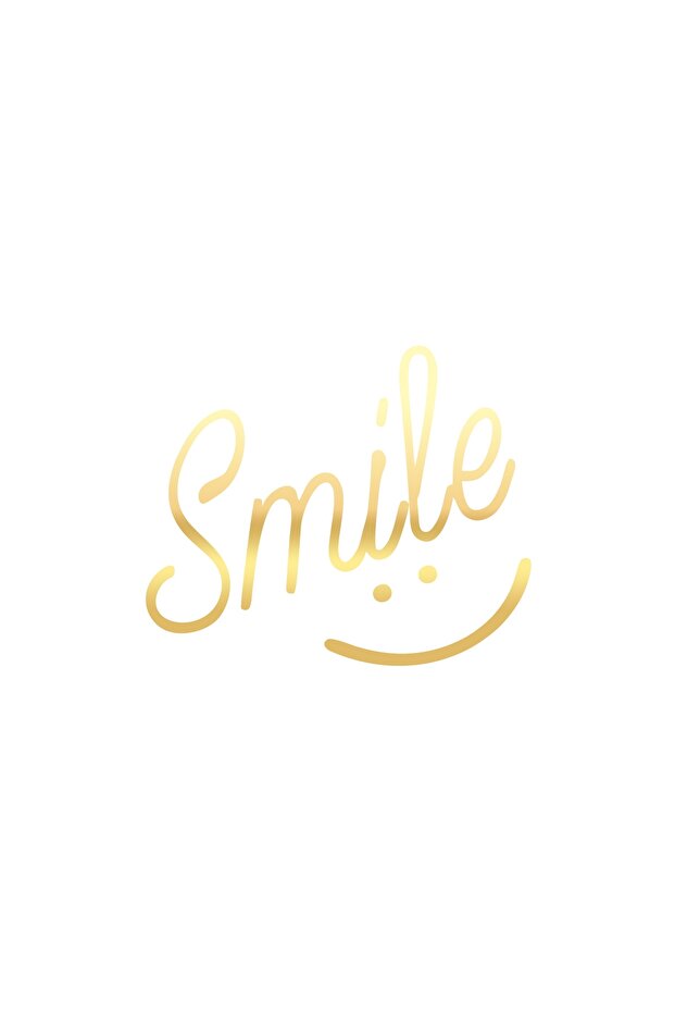 Smile Sticker 17X17 cm Gold