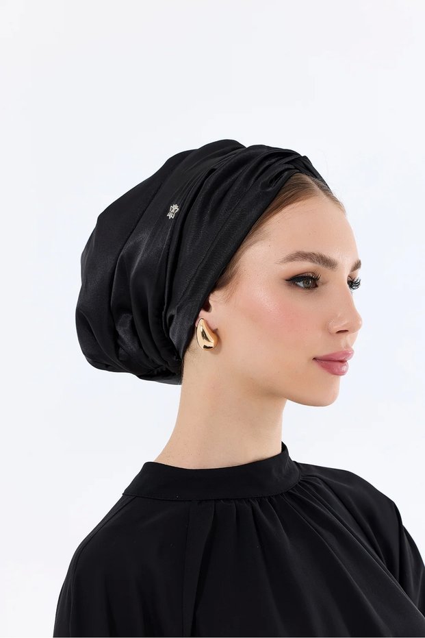 Helin Dolgulu Bone Siyah