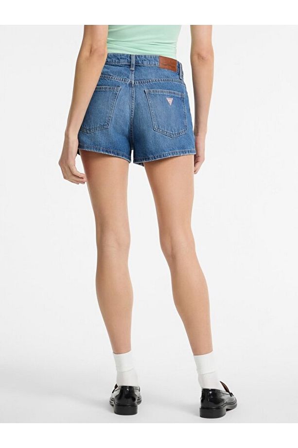 Jeans Highwaist Kadın Regular Fit Şort - 4