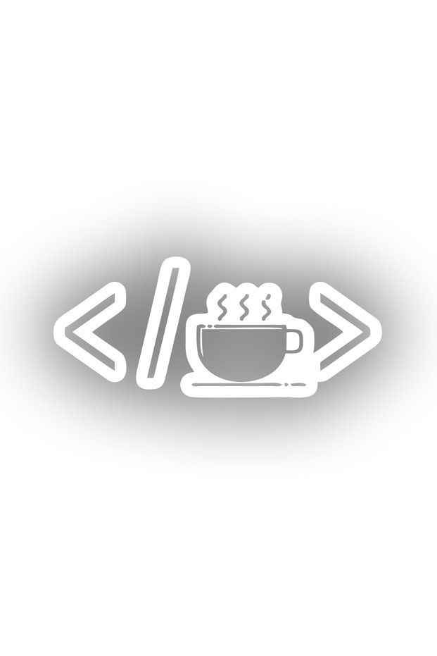 Code and Coffee Sticker 17X17 cm White
