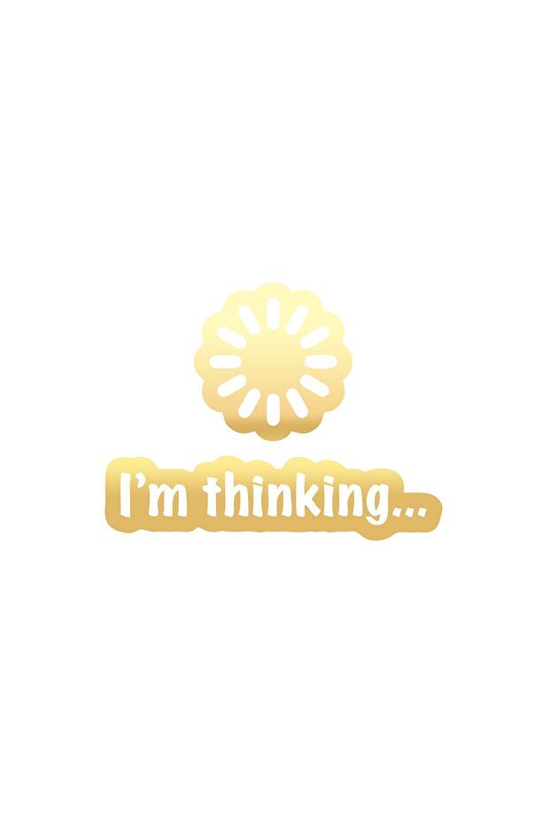 Im Thinking Sticker 17X17 cm Gold