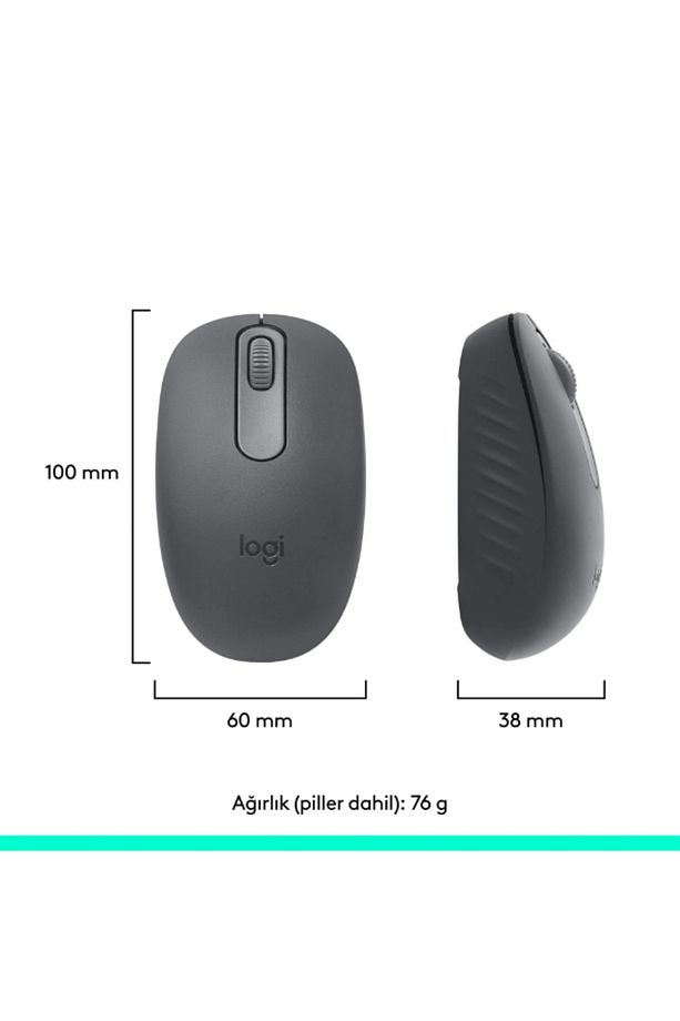 M196 Bluetooth Kablosuz Mouse ve Nero 15.6 inç Notebook Sırt Çantası - Siyah - 4