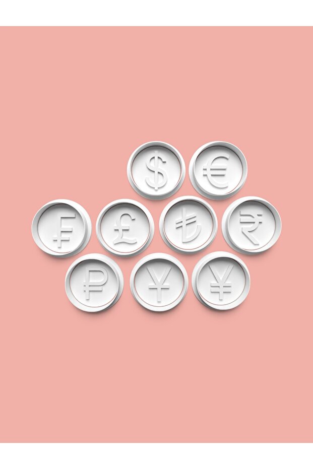 Currencies Cookie Mold and Sugar Dough Mold Set of 9