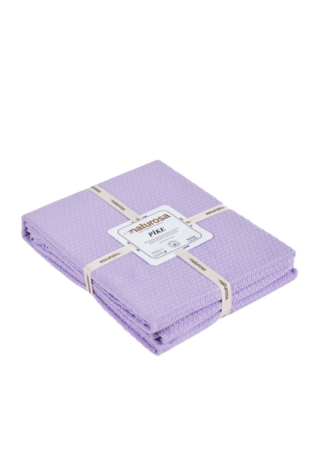 Single Lilac Color Diamond Pique 100% Cotton 160 X 220 cm