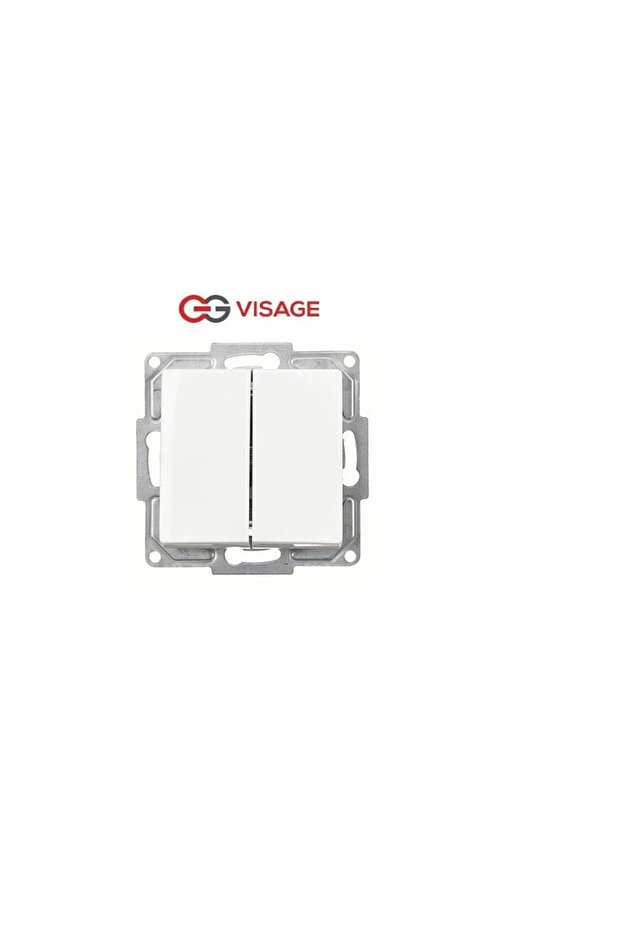 Visage White Commutator Switch بدون إطار - إطار متوافق مع المقبس والقاطع - 1