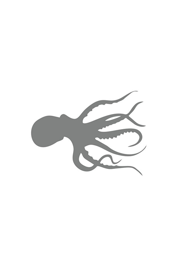 Octopus Sticker 17X17 cm Gray