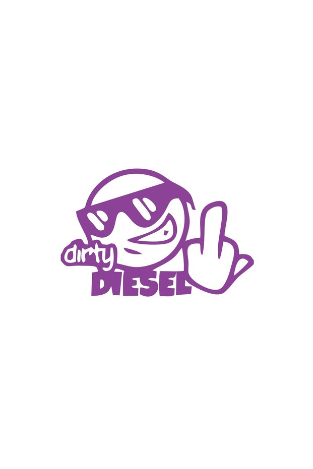 Dirty Diesel Sticker 17X17 cm Purple