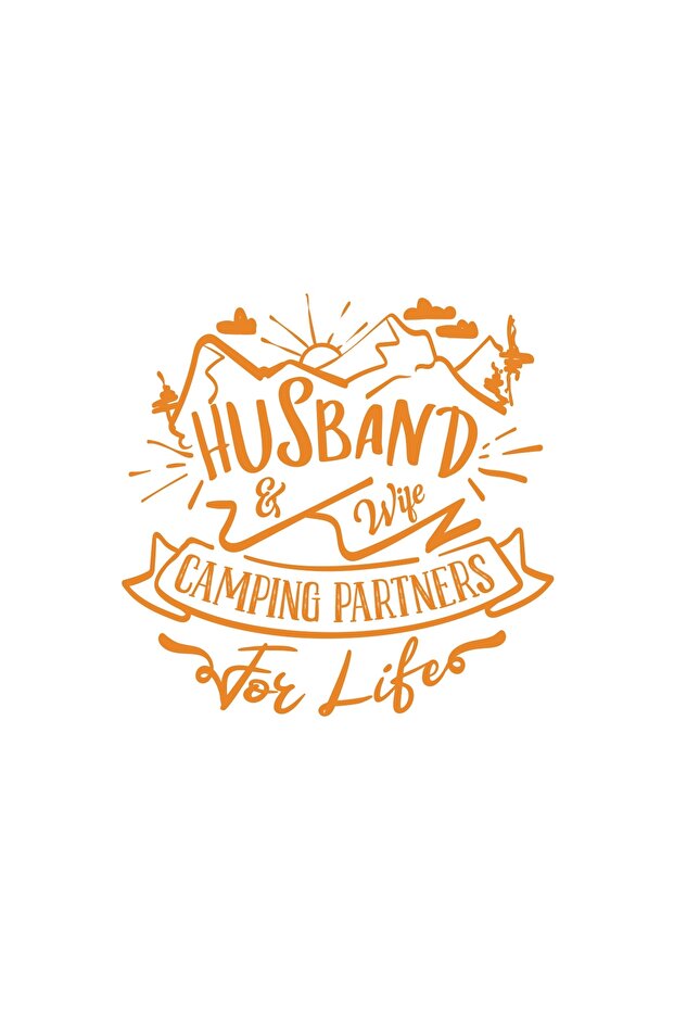 Husband Sticker 17X17 cm Orange