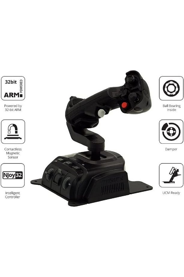 Gladiator NXT EVO Omni Throttle Premium Sol El Uçuş ve Uzay Simülasyonu Kumanda Kolu Kontrolörü Seti - 6
