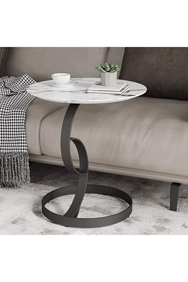 Side End Table, Lightweight Portable Nordic Coffee Table, Easy to Assemble, for Small Spa - 3