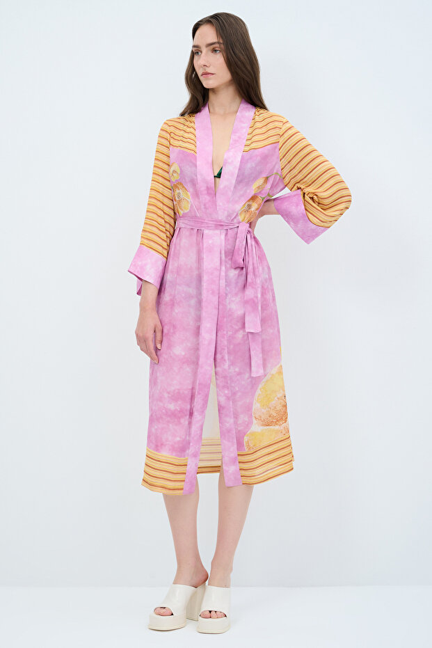 Desenli Kimono - 4