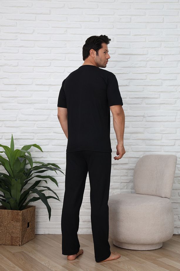 ERKEK KISAKOL PENYE PİJAMA TAKIMI - 4
