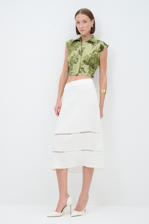 Kolsuz Crop Gömlek - 3