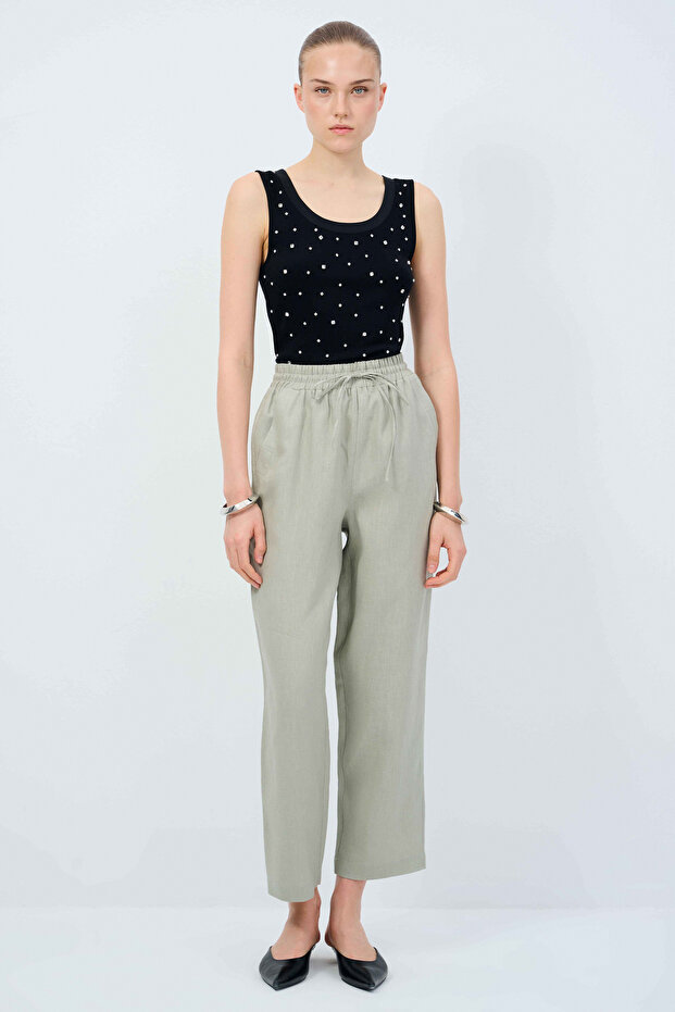 Beli Lastikli Pantolon - 1