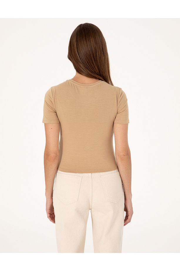 Kum Regular Fit Crop Tişört 50306945-VR085 - 5