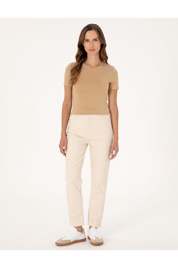 Kum Regular Fit Crop Tişört 50306945-VR085 - 4