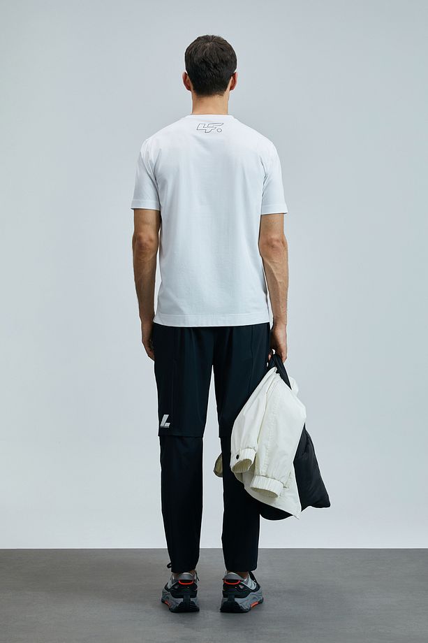 LUFİAN Onıx Modern Grafik T- Shirt Siyah - 6