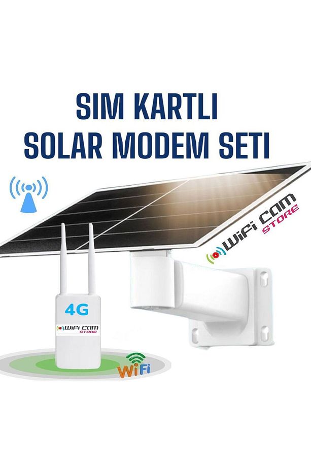 Solar Enerjili 4G Dış Mekan WIFI Router Modem Seti Sim Kart İle Kullanım - 2
