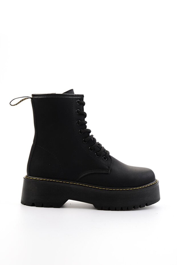 Siyah Mat Kadın Bot & Bootie K02823410009 - 2