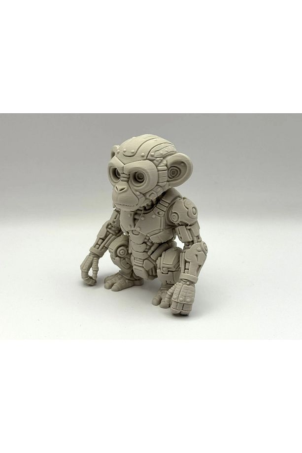 Mechanical Monkey Companion – 3D Baskı Steampunk Maymun Figürü | Dekoratif Masaüstü Süs - 3