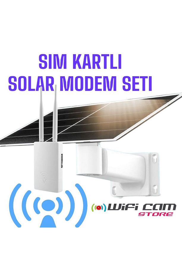 Solar Enerjili 4G Dış Mekan WIFI Router Modem Seti Sim Kart İle Kullanım - 3
