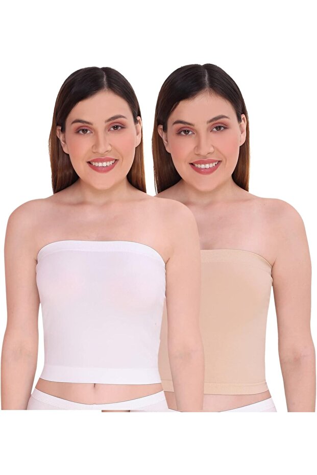 Women's Strapless Crop Top Inner Tube Camisole