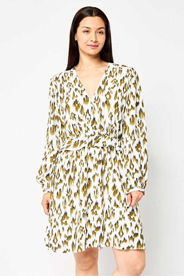 Women Allover Print Mini Dress, Multicolor