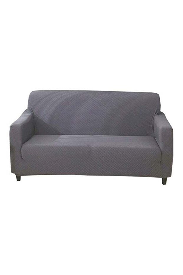 غطاء أريكة بثلاثة مقاعد رمادي - 1