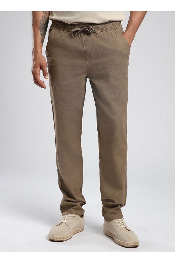 Normal Bel Regular Straight Deve Tüyü Erkek Chino Pantolon 252 LCM 221003 NEW BEACH CAMEL - 1