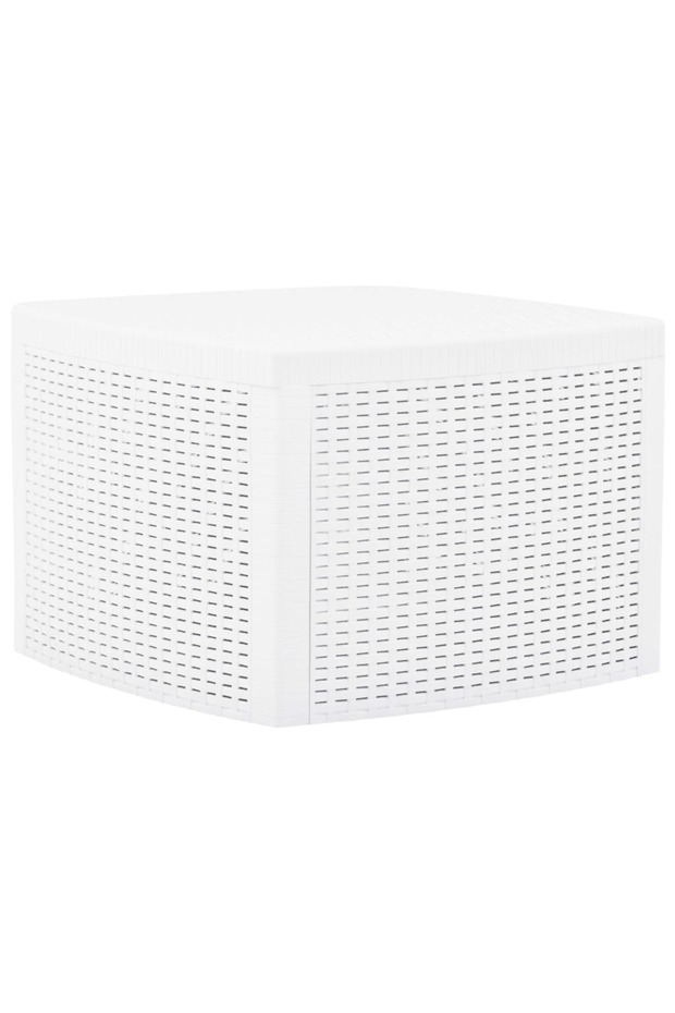 Side Table White 54x54x36.5 cm Plastic
