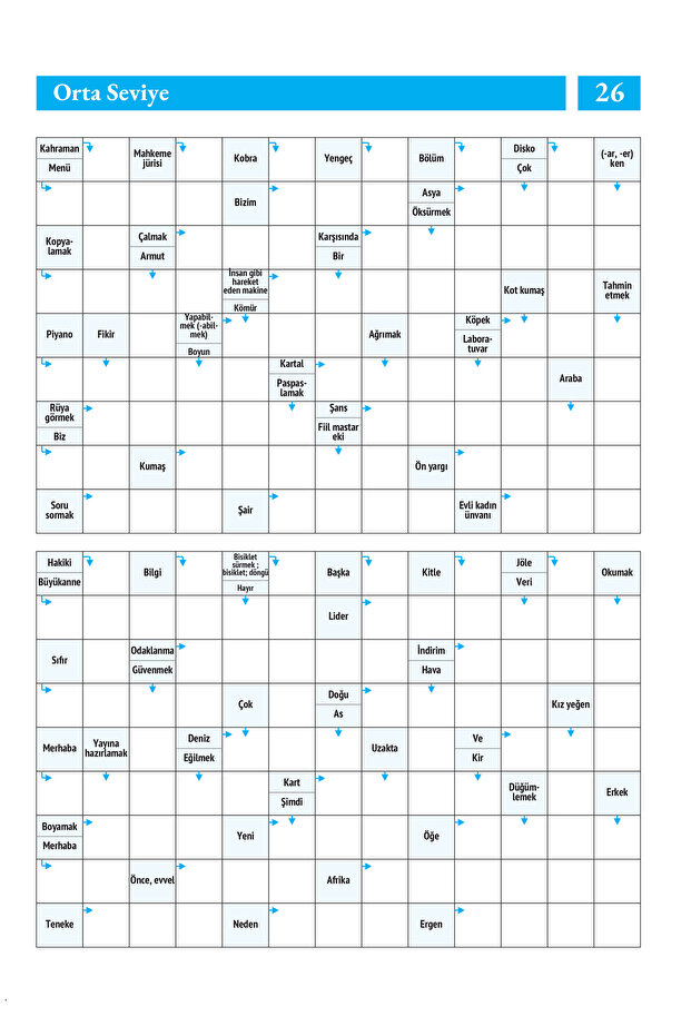 İngilizce Öğreten Çengel Bulmaca - 2
