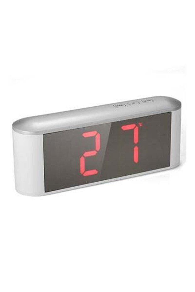 Multi-Functional LED Digital Alarm Clock White/Black - 3