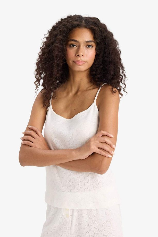 Regular Fit Pijama Takımı Askılı Üst Esnek Belli Şort Alt-fall In Love F6133ax25sm - 4