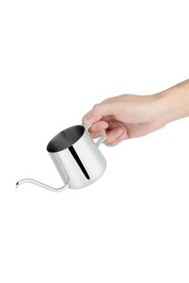 وعاء تنقيط طويل ذو عنق إوزة فضي - 2