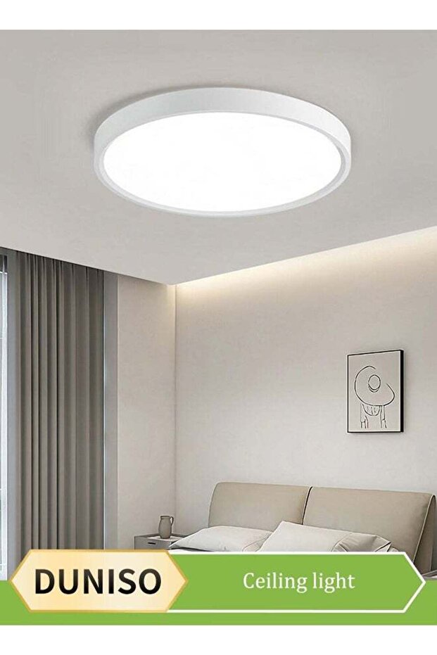 Flush Mount LED Ceiling Light dual color circular ceiling light, dimmable ABS eye protection
