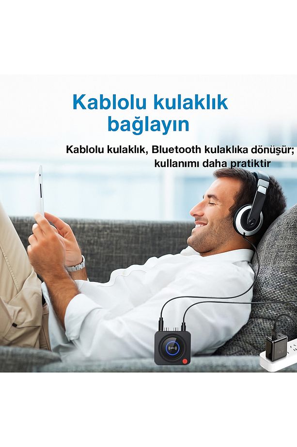 HI-FI için Bluetooth Adaptörü, Hoparlörler için Bluetooth Alıcısı (3,5 mm AUX, RCA, TF, NFC) C52 - 3
