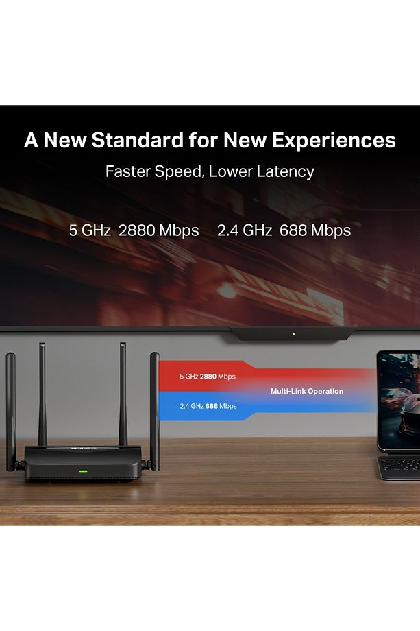 MR25BE EasyMesh Uyumlu WPA3 BE3600 Çift Bant Wi-Fi 7 Router - 5