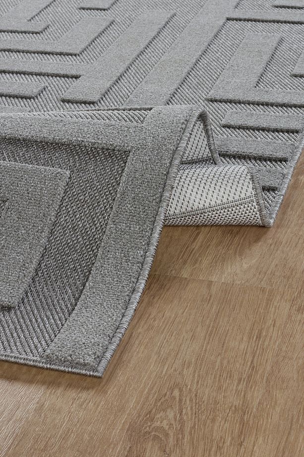 Kaşmir Halı İskandinav Roar Gray Salon Mutfak Halısı Yolluk - 3