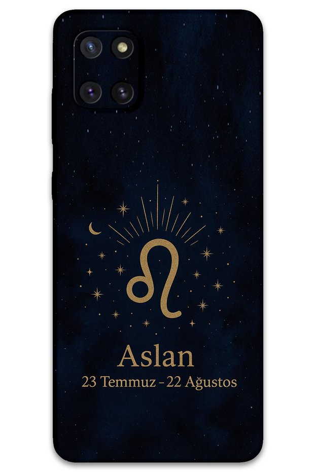 حافظة هاتف متوافقة مع هاتف Galaxy A81 بنمط برج الأسد + واقي شاشة - 5772