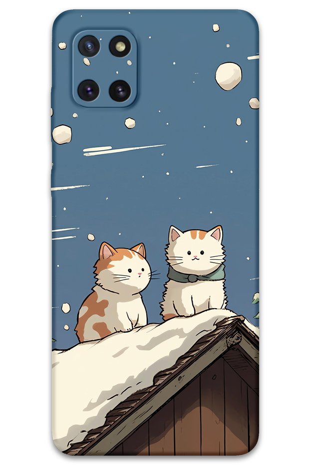 Galaxy A81 Compatible Cat Pattern Phone Case + Screen Protector - 5780