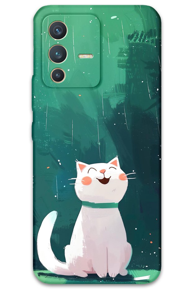 Vivo V23 5g Compatible Cat Pattern Phone Case + Screen Protector - 5781