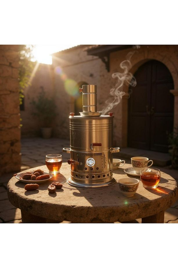 PASLANMAZ ODUNLU 5 LİTRE TEK MUSLUKLU SEMAVER - 3