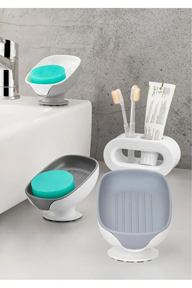 Soap Dispenser Sponge Holder with Suction Cup Water Drain